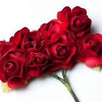 Роза 1,5 см (12 шт) красный